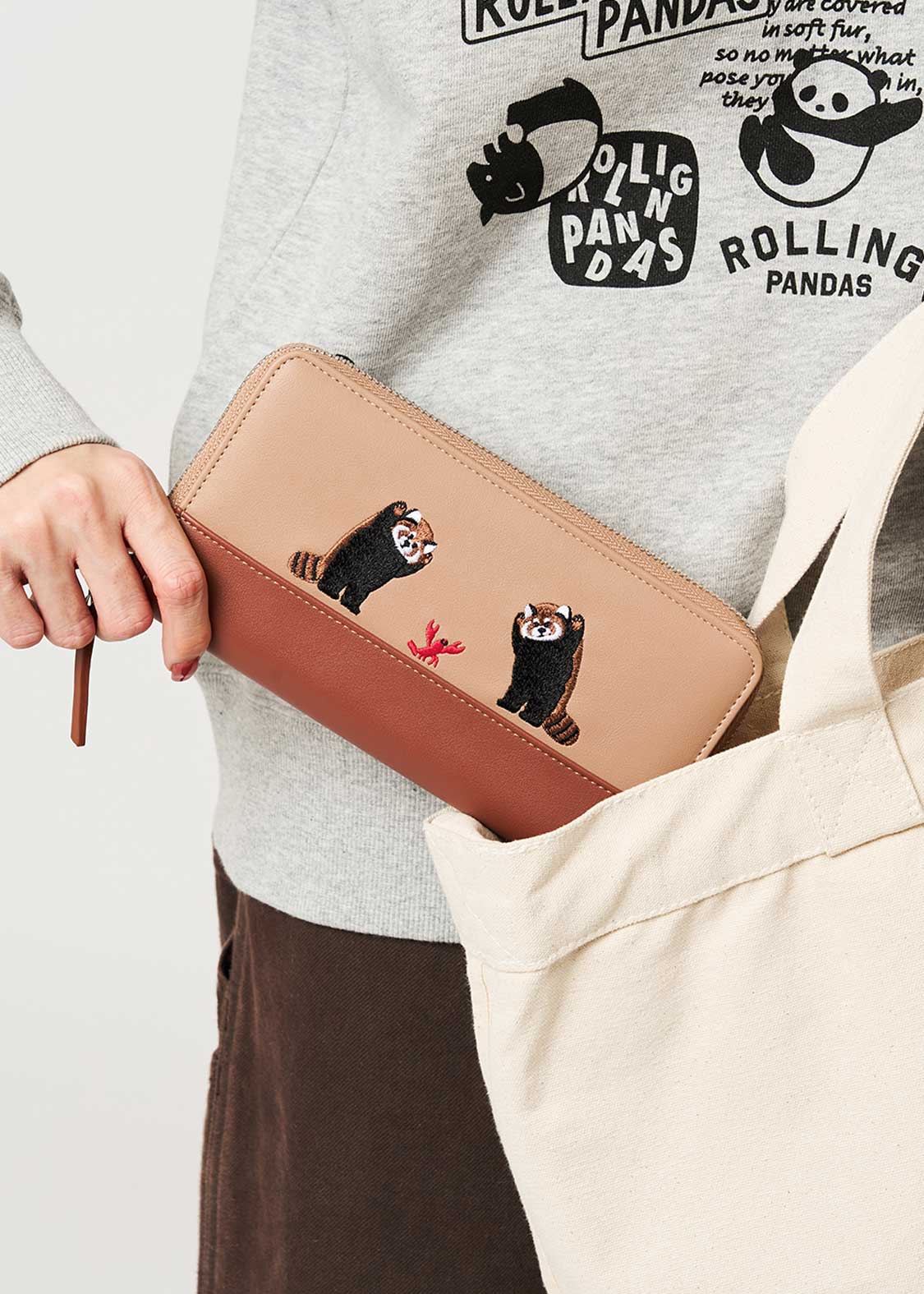 イカク｜フェイクレザーロングウォレット｜ユニセックス｜グラニフ