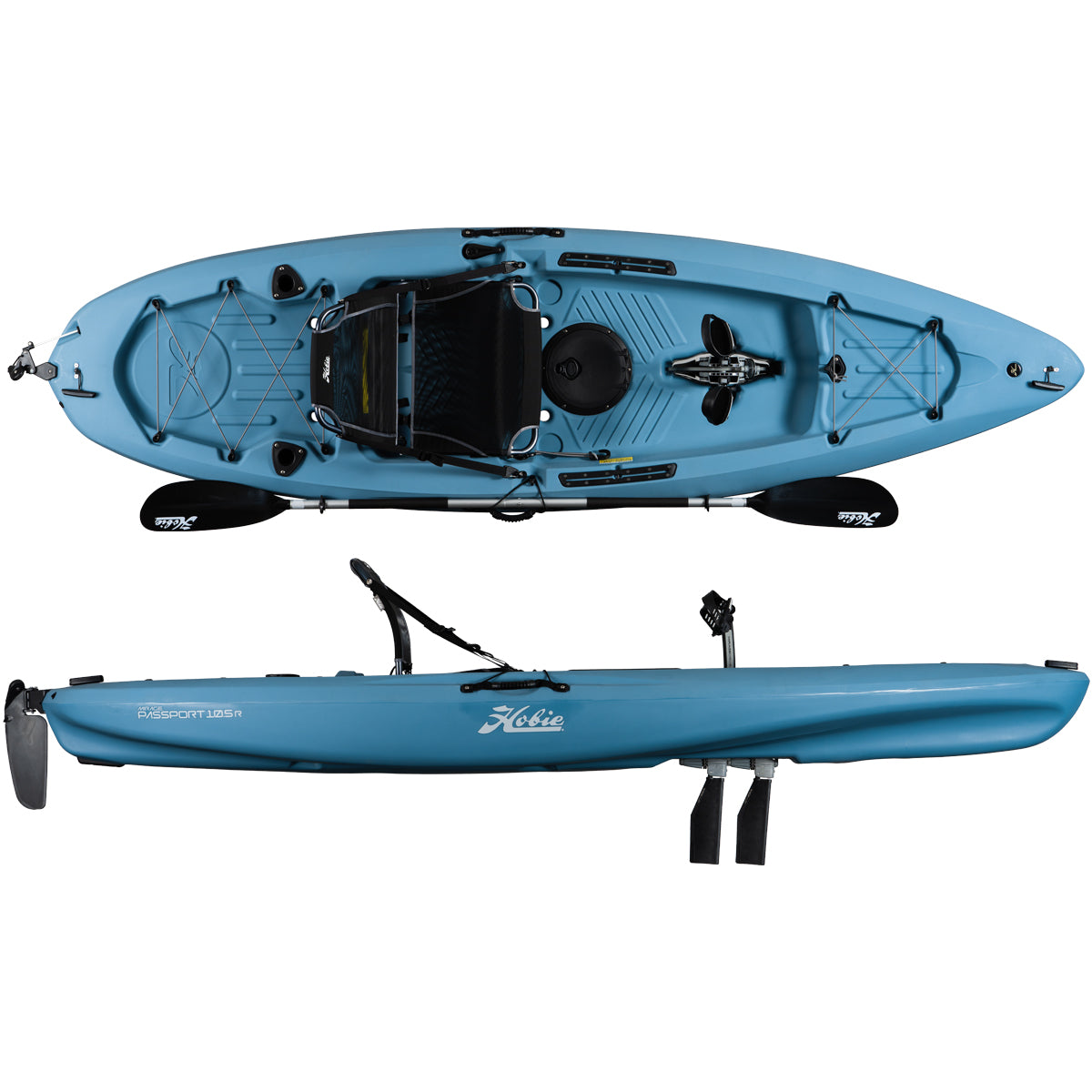 Hobie Passport 10.5 R Sit-On-Top Pedal Kayak with Paddle – Caney