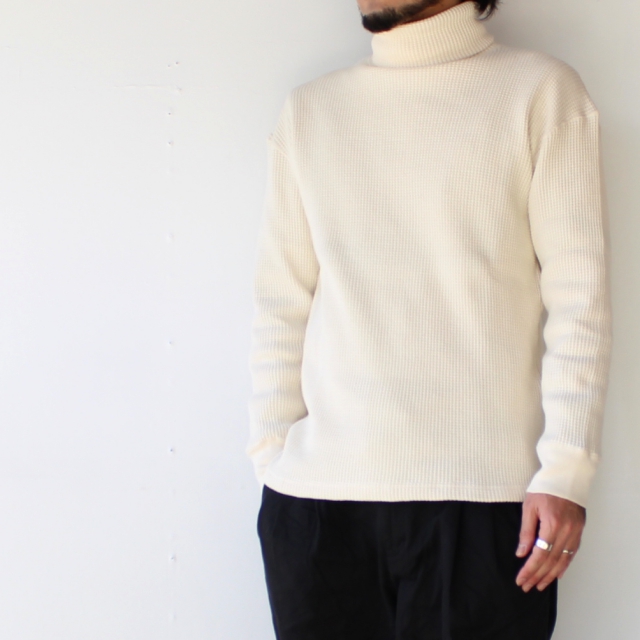 Soundman ワッフルタートルネック Strand 447M-962（ECRU） - C