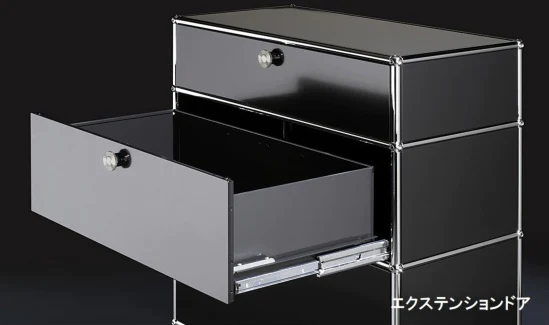 USMハラー 1連3段 キャビネット （W773×D373×H1090mm）グラファイト