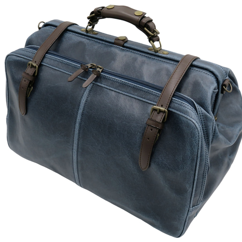 木和田 白化合皮 No.1484「レトロ アウトポケット付きダレスボストン