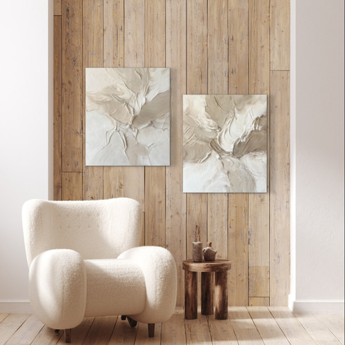 現代アート 2枚セット 53×45.5㎝ テクスチャーアート 大きめ モダン