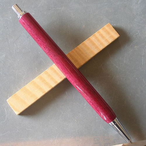 パープルハート】木軸シャープペン 自然の鮮やかなピンク【即日発送