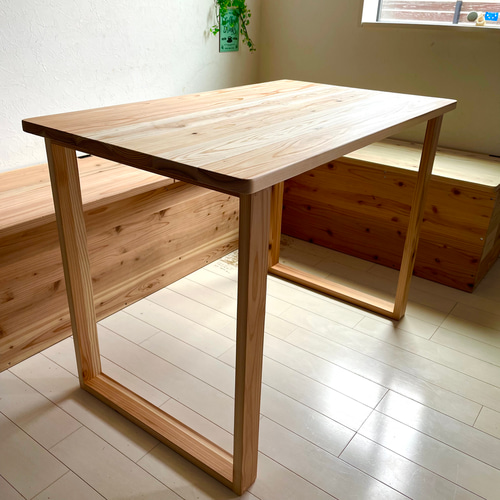 天然木 ワークデスク 国産杉 100×60cm 無垢テーブル パソコンデスク