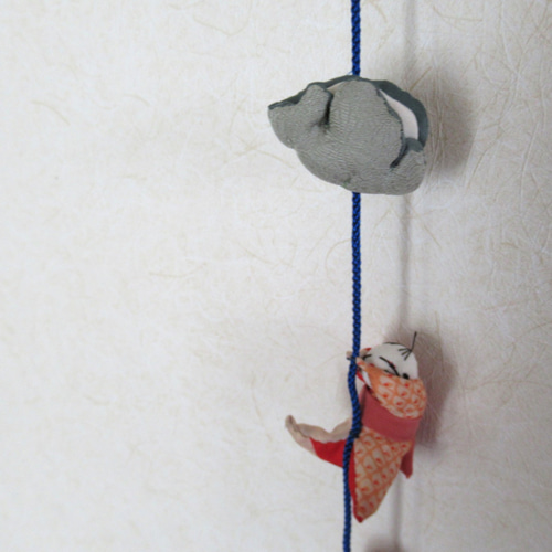 ☆こいのぼりと遊ぶ稚児たちの吊るし飾り☆端午の節句☆ちりめん細工