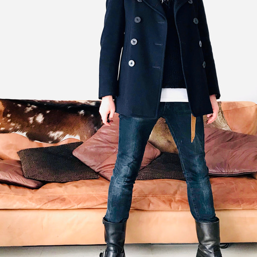 メンズ【men's】nouvelle Ark 定番 ピーコート ネイビー(濃紺) Pコート