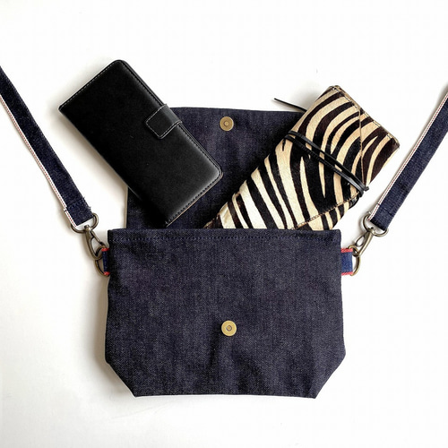 セルビッチ岡山デニムのミニショルダーバッグ/スマホショルダー