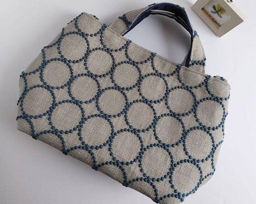 ミナペルホネン タンバリン ライトブルー 2wayパニーニ風ショルダー