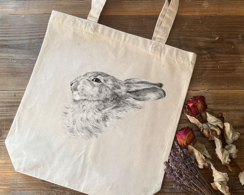 トートバッグ / ジャン ベルナール「ウサギ の顔 (1821)」 カバン