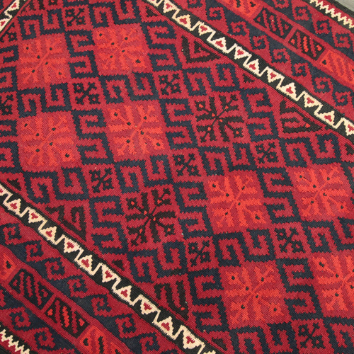 アフガニスタン トライバルラグ マイマナキリム オールド手織りキリム