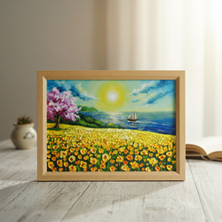 油絵 森の川ボックス 絵画 HR 通販 11663859｜Creema(クリーマ