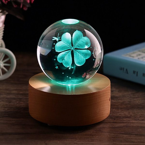 四つ葉のクローバークリスタル、きらめく幸運 その他雑貨 Chiba Eiko