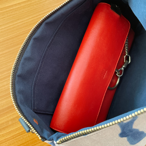 ミナ ペルホネン ハンドメイド ショルダーバッグ ラウンドポーチバッグ