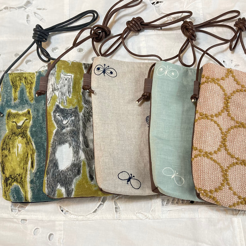 スマホポシェット ミニバッグ ミナペルホネン使用♪ 第三弾 スマホ