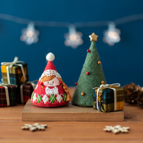ギフトにも⭐︎ちいさなクリスマスフレンズ&ミニツリーセット【お好
