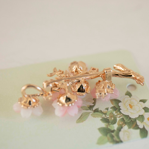 色が変わる 桜 2way ブローチ 桜枝 アクセサリー ブローチ JOS 通販