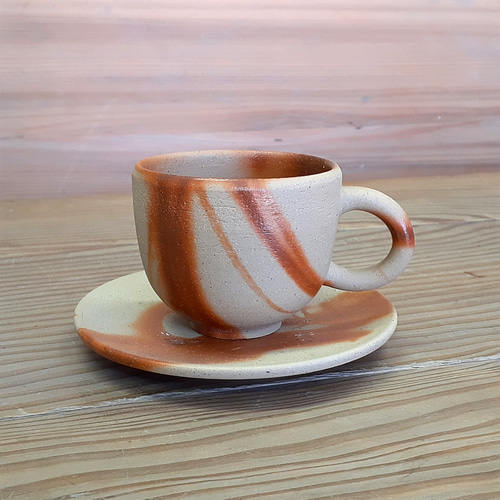 備前焼 緋襷ｶｯﾌﾟ&ｿｰｻｰ ティーカップ 高志窯製陶所 通販 14184593