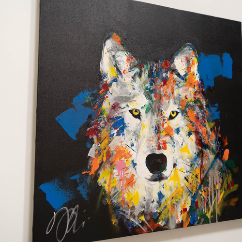 Wolf / オオカミのスプレーアート作品 絵画 TOMOYA 通販 14258800