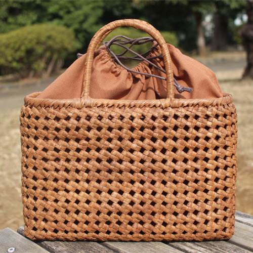 石畳編み 山葡萄 籠 カゴ かご バック やまぶどう 四角編み 山葡萄