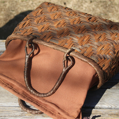 98308 山胡桃木 山葡萄 籠 カゴ かごバック やまぶどう 中布と内