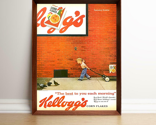 ケロッグ 1960年代 アメリカ ヴィンテージ 雑誌 広告 額付 ポスター
