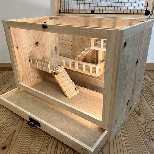 ケージ 木製 小動物 爬虫類 昆虫類 内装付き ハウス・小屋 NA