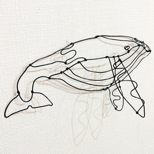 シロナガスクジラ① ワイヤーアート くじら クジラ 鯨 ワイヤーアート