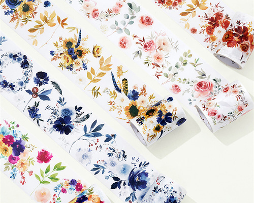 海外マステ 21巻まとめ売り 花装飾 海外マステ 21巻まとめ売り 花装飾