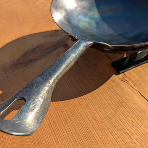 受注生産】鍛造鉄の中華鍋打出し25cm 鉄のフライパン 片手鍋 北京