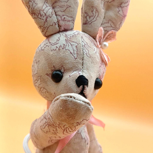 デカ耳うさぎのぬいぐるみ アンティークフラワー ぬいぐるみ A☆bear's