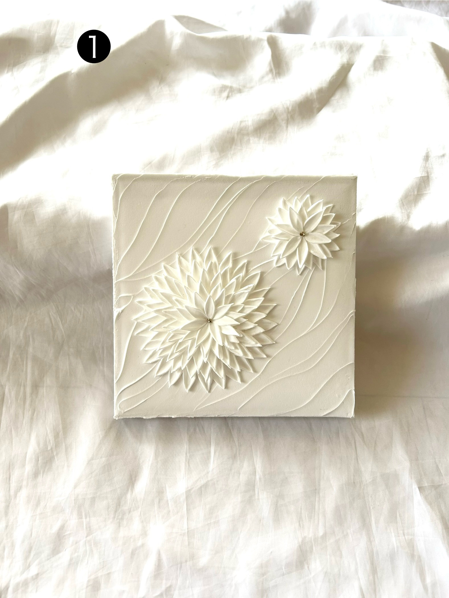 テクスチャーアート　インテリア　花 【No.89】 WT様