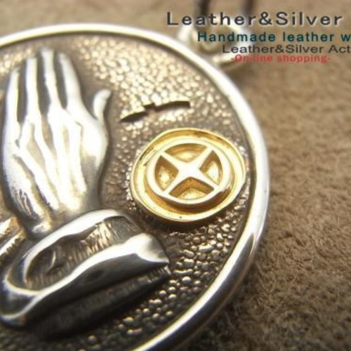 祈りの手 フリーメイソン 秘密結社 シルバー925、k18 ネックレス