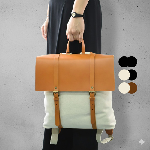 MahL+81 FlapRucksack 本革 帆布 キャンバス フラップリュック バック