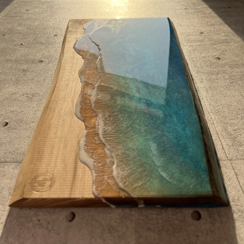 一枚板 レジンアート 海アート インテリア オーシャンアート その他