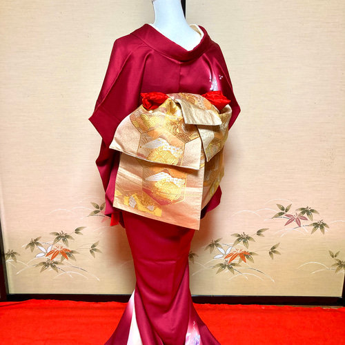 竜宮 九 清千穂花魁双装冠だらり2Way帯『亀甲羅紗紋楽遊尽』 和装小物