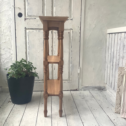 受注制作】コンソールテーブル・飾り棚・木製・シェルフ・ナチュラル