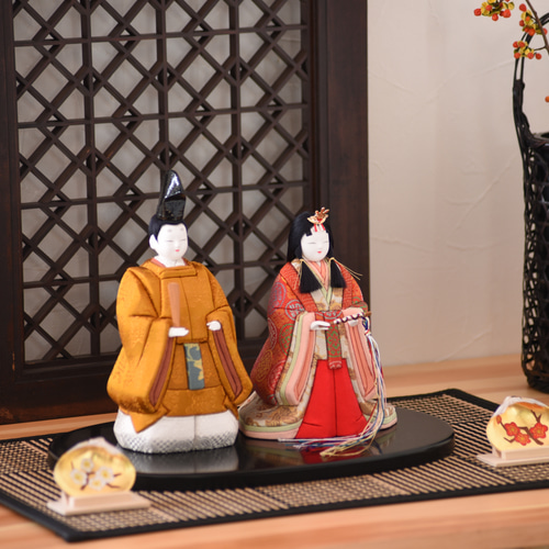 木目込み人形 雛人形 【陽光雛】（黄櫨染） ひな人形・雛飾り 有松人形