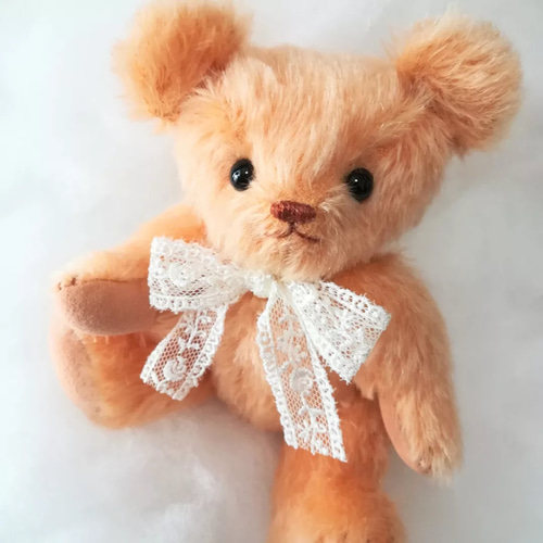 アプリコットモヘア テディベア 19cm ぬいぐるみ yukumao 通販