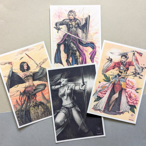 ポストカードセット:1 女傑 4枚 ポストカード Dahlia 通販 15368919