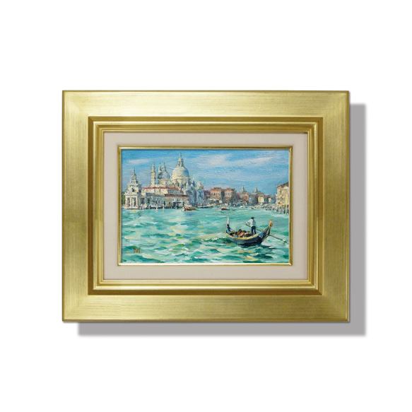 ベネチアの魔法】油絵原画 一点物 額縁付 豪華プレゼント付き 絵画