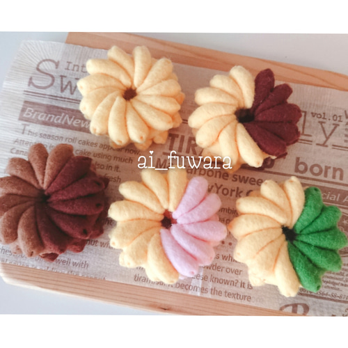 選べるフェルトのフレンチクルーラードーナツ1個♡フェルトおままごと