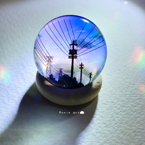 情景レジン-夕刻(球体) 空玉/秋/雲/プレゼント その他置物 Annie.art