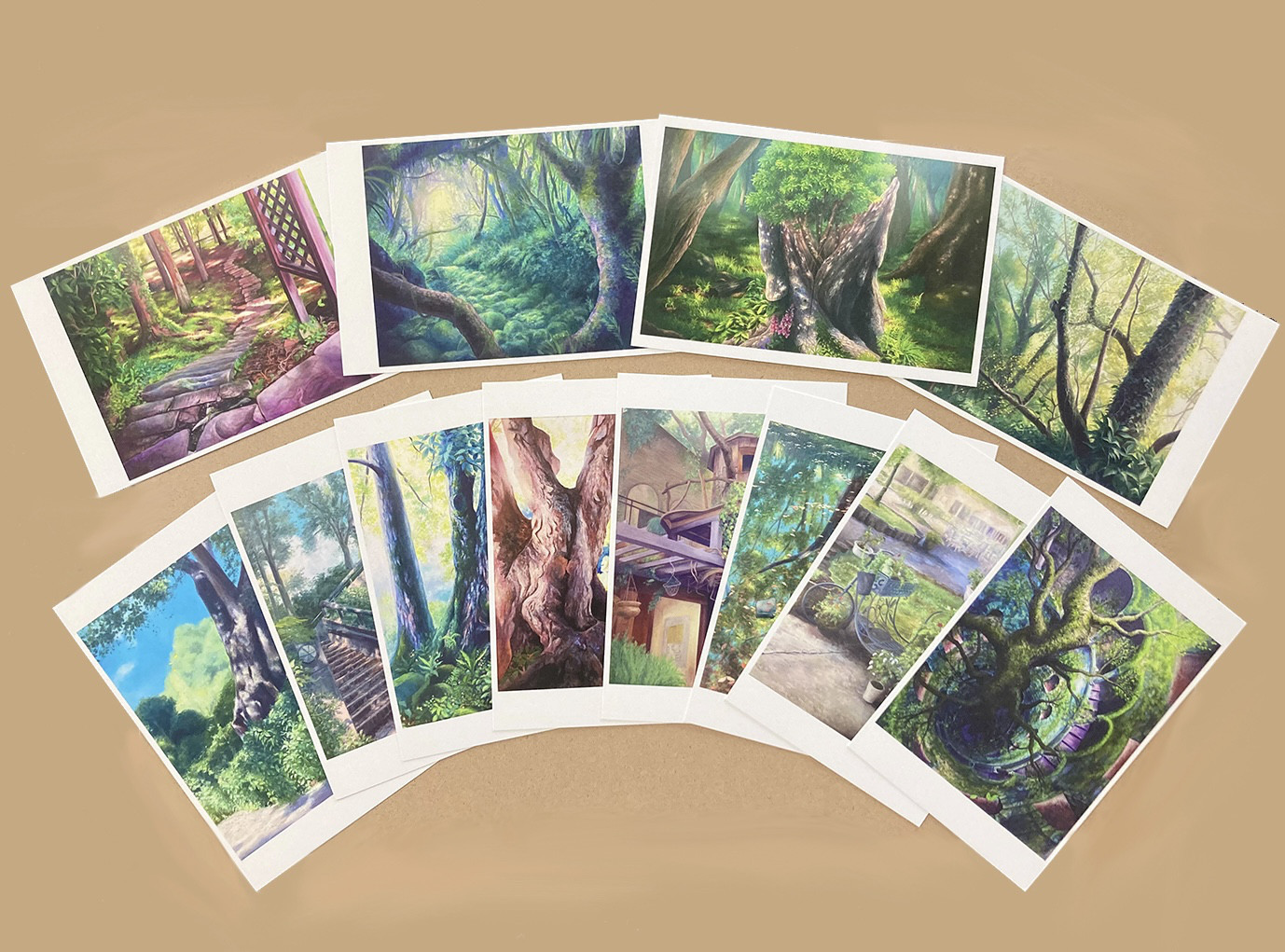 オリジナル絵画ポストカード全12種セット(送料込み) ZINE・小冊子