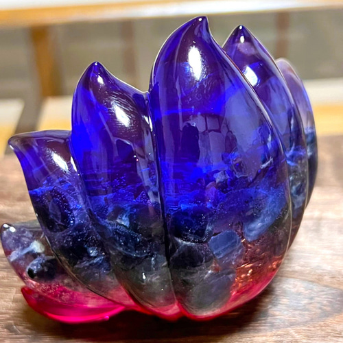 1点もの】九尾の狐オルゴナイト 大粒 アイオライト その他置物 毘殊