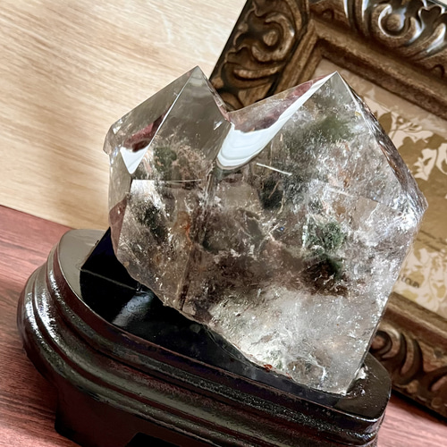 龍神ガーデンクォーツ虹入り☆ツインポイント1328g《龍神の庭園