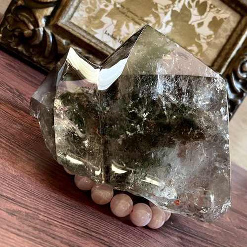 龍神ガーデンクォーツ虹入り☆ツインポイント1328g《龍神の庭園