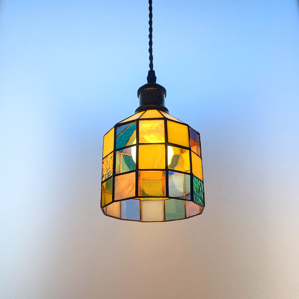 送料無料 ステンドグラス ペンダントライト LED シーリングライト