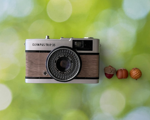整備済・保証付】オリンパス TRIP35 フィルムカメラ｜天然木