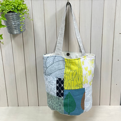 ミナペルホネンのパッチワークのバケツバッグ バケツバッグ *Tea
