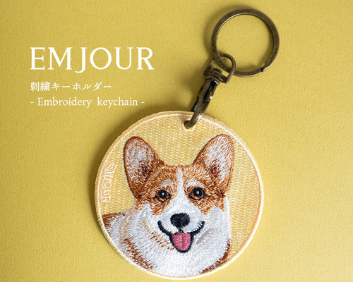 当時物】わんわんわんこ ファスナーホルダー コーギー チャーム 平成